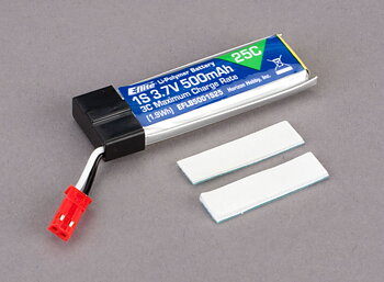 E-flite 500mAh 1S 3.7V 25C LiPo Battery