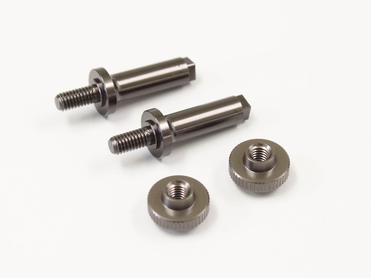 Kyosho UMW728 ALUMINIUM BATTERY POST SET RB6-RB7  (GUN METAL)