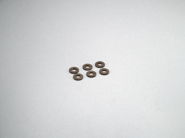 Kyosho W0145GM Anodized Washer 3x7x1MM (6) - Gun Metal