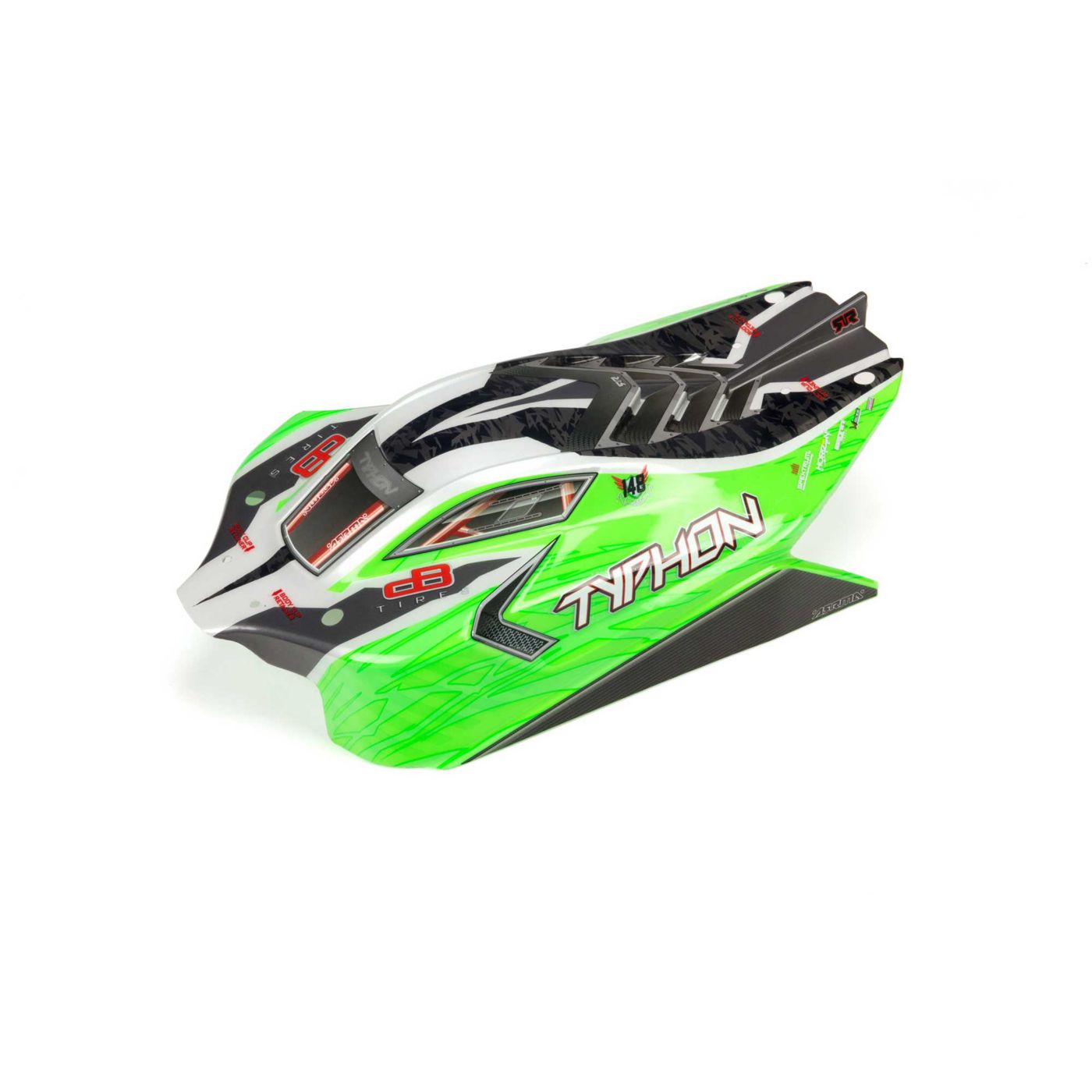 Arrma ARA402272 Typhon 4X4 Mega Body Painted Decal Trimmed Green