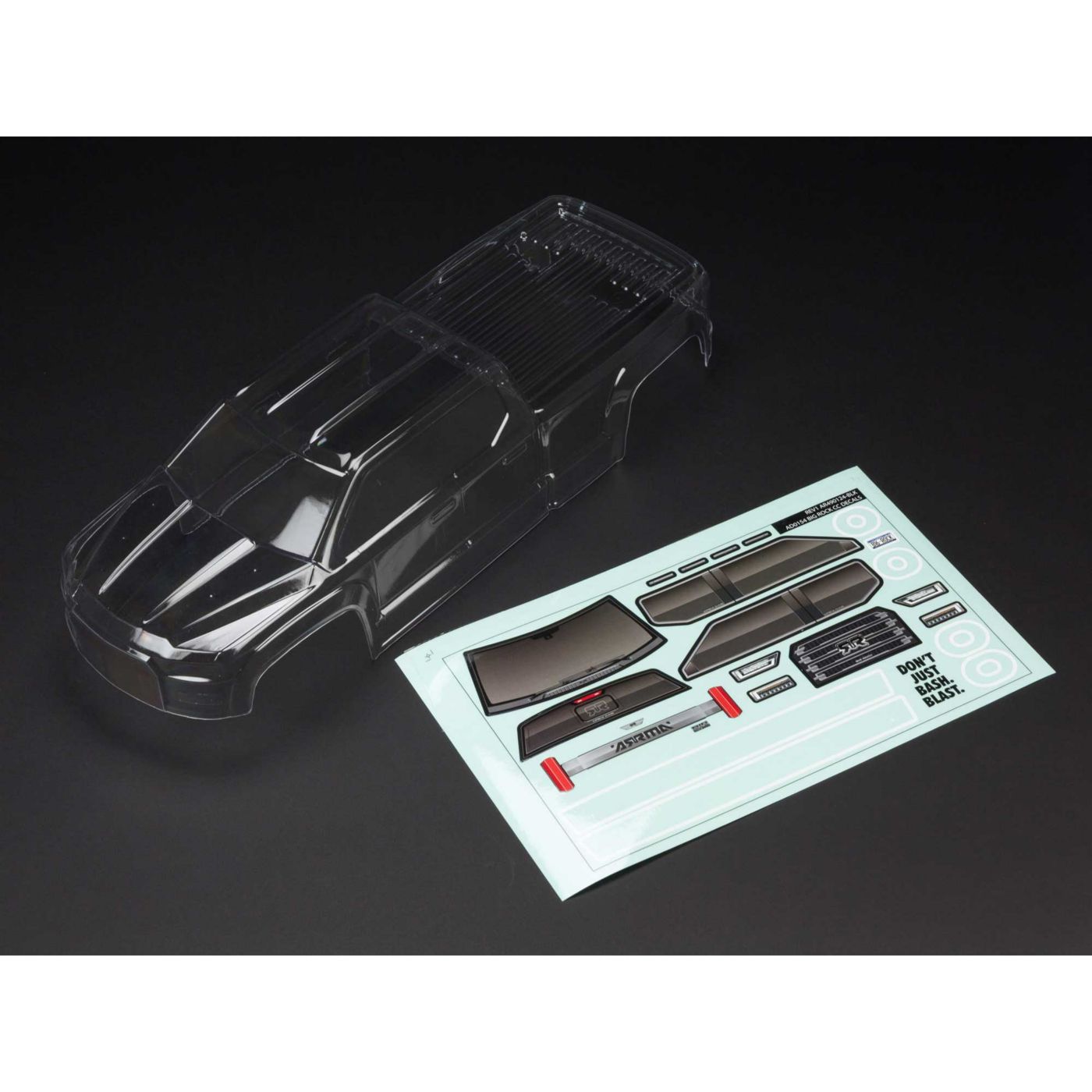 Arrma ARA402284 BIG ROCK CREW CAB 4X4 Clear Body (Inc. Decals) - 2