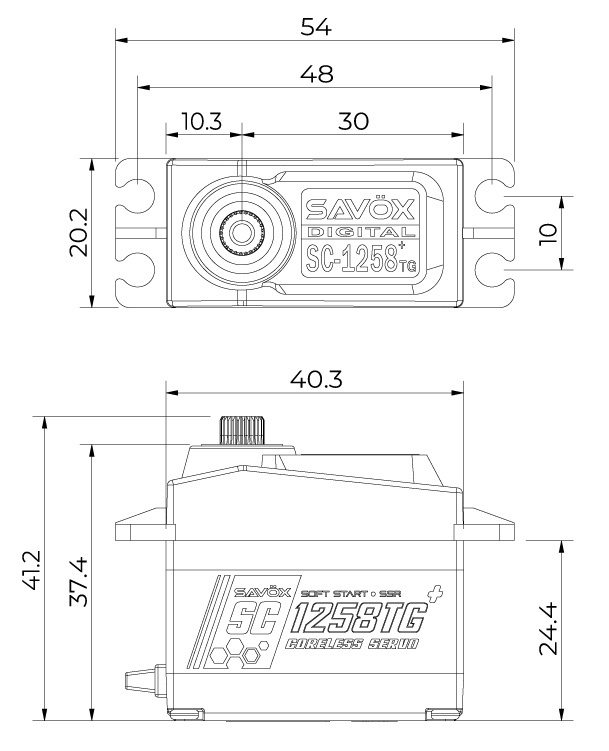 Savöx SAV-SC1258TGPLUS SC-1258TG Plus Servo 12Kg 0,08s Alu Coreless Titandrev - 2