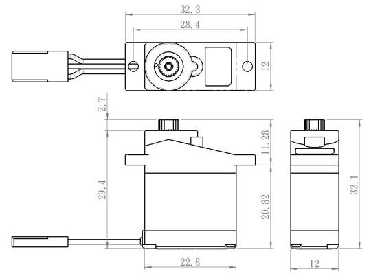 Savöx SAV-SH0254PLUS SH-0254 Plus Servo 3,9Kg 0,13s Alu Mikro - 2