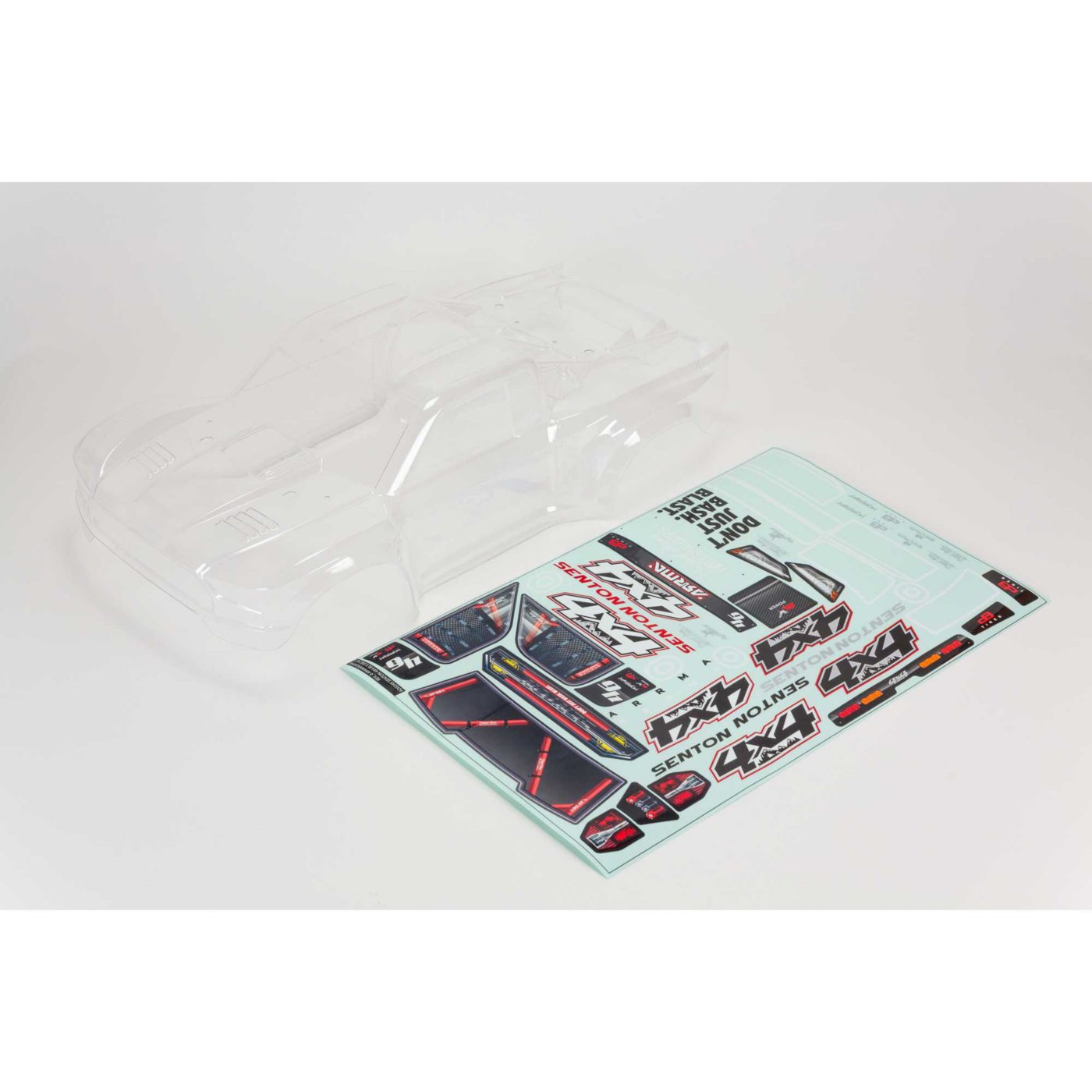 Arrma ARA402313 Senton 4X4 Clear Body w/Decals And Window Masks