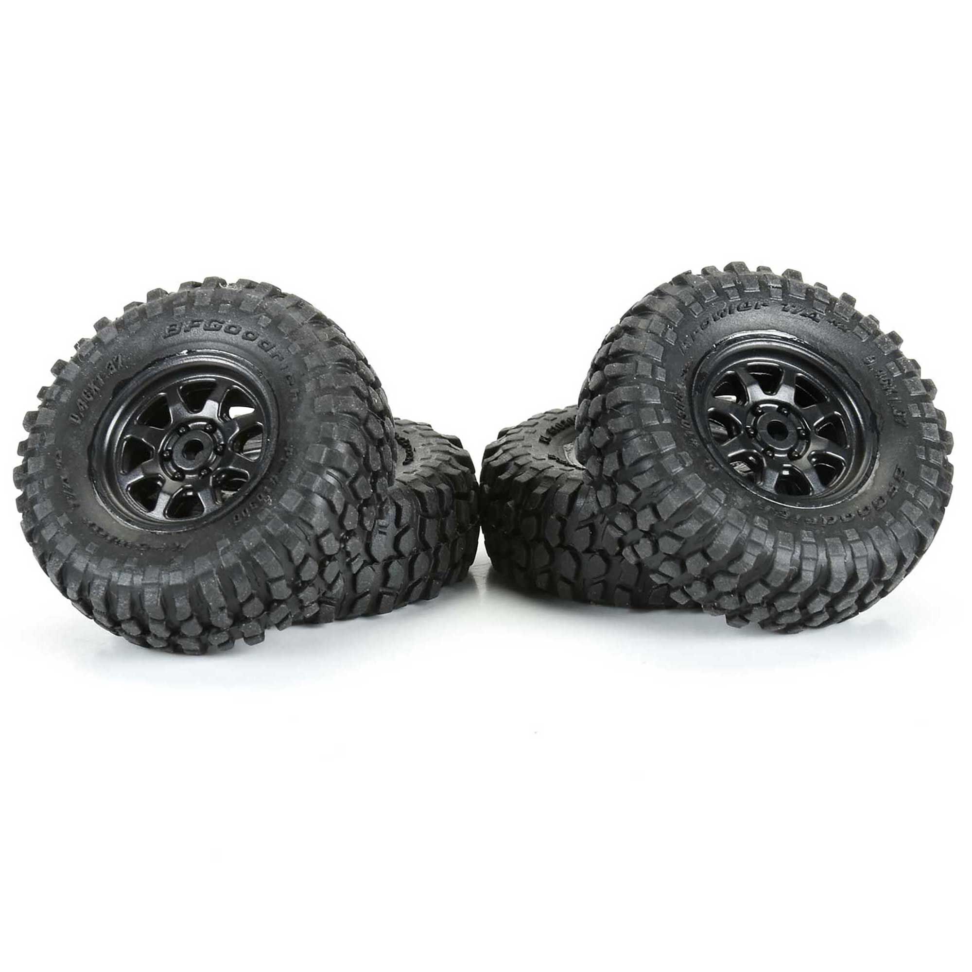 Pro-Line PRO1030610 1/30 BFG Crawler T/A KX, monterade fram/bak, svarta, Icon Nuevo (4 st) för Axial SCX30 - 5