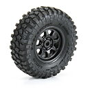 Pro-Line PRO1030610 1/30 BFG Crawler T/A KX, monterade fram/bak, svarta, Icon Nuevo (4 st) för Axial SCX30
