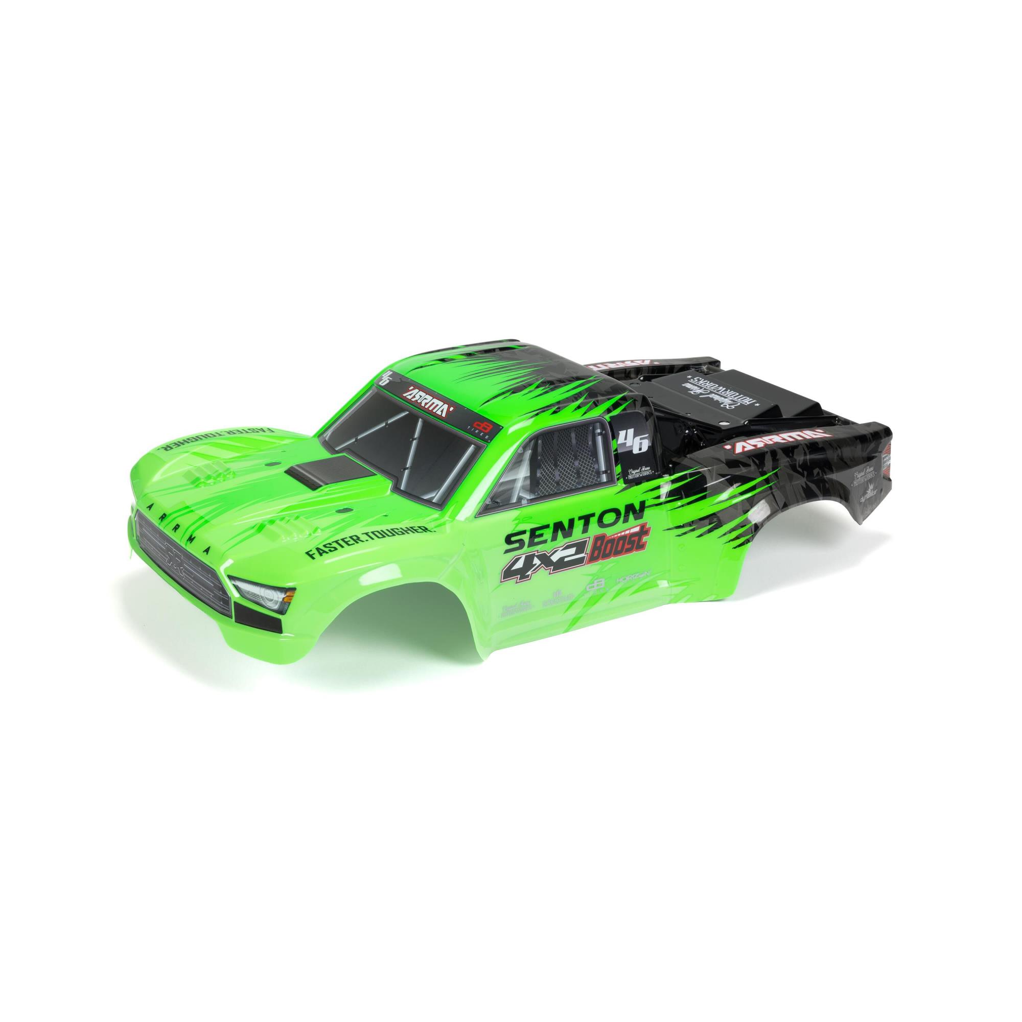 Arrma ARA402345 SENTON 4X2 Painted Decaled Trimmed Body Grn/Blk