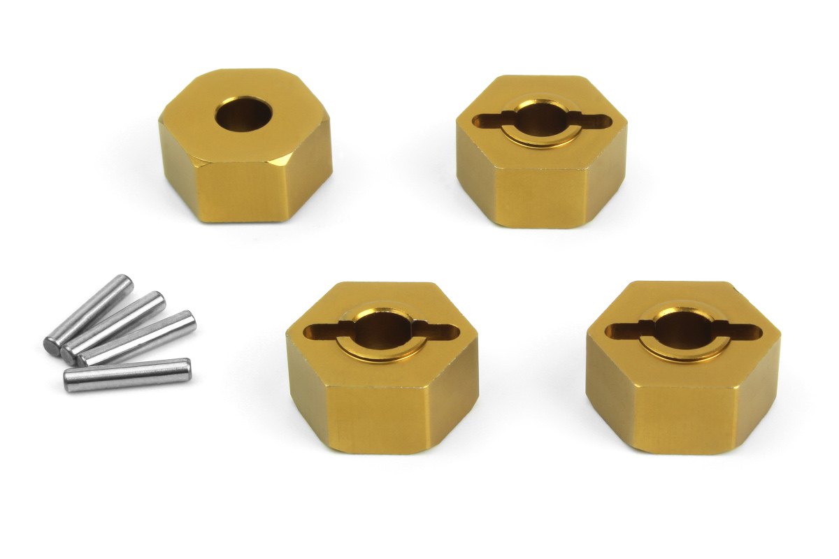 Maverick RC MV150471 Aluminum 14mm Hex Hub Set (Gold/4pcs)