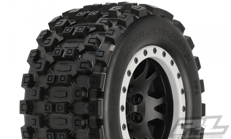 Pro-Line PL10131-13 Däck & Fälg Badlands MX43 Pro-Loc/ Impulse X-Maxx (2)