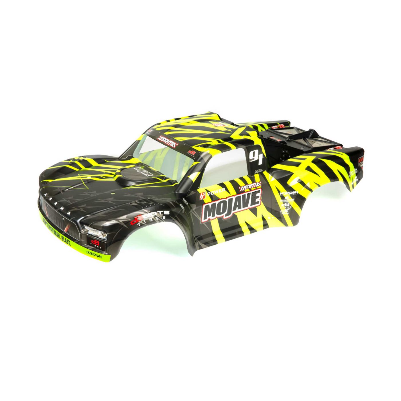 Arrma ARA411002 MOJAVE 6S BLX Finished Body (Black/Green)