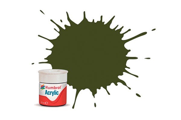 Humbrol 155 Acrylic Olive Drab 14ml - Matt