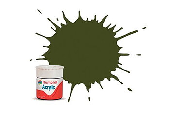 Humbrol 155 Acrylic Olive Drab 14ml - Matt