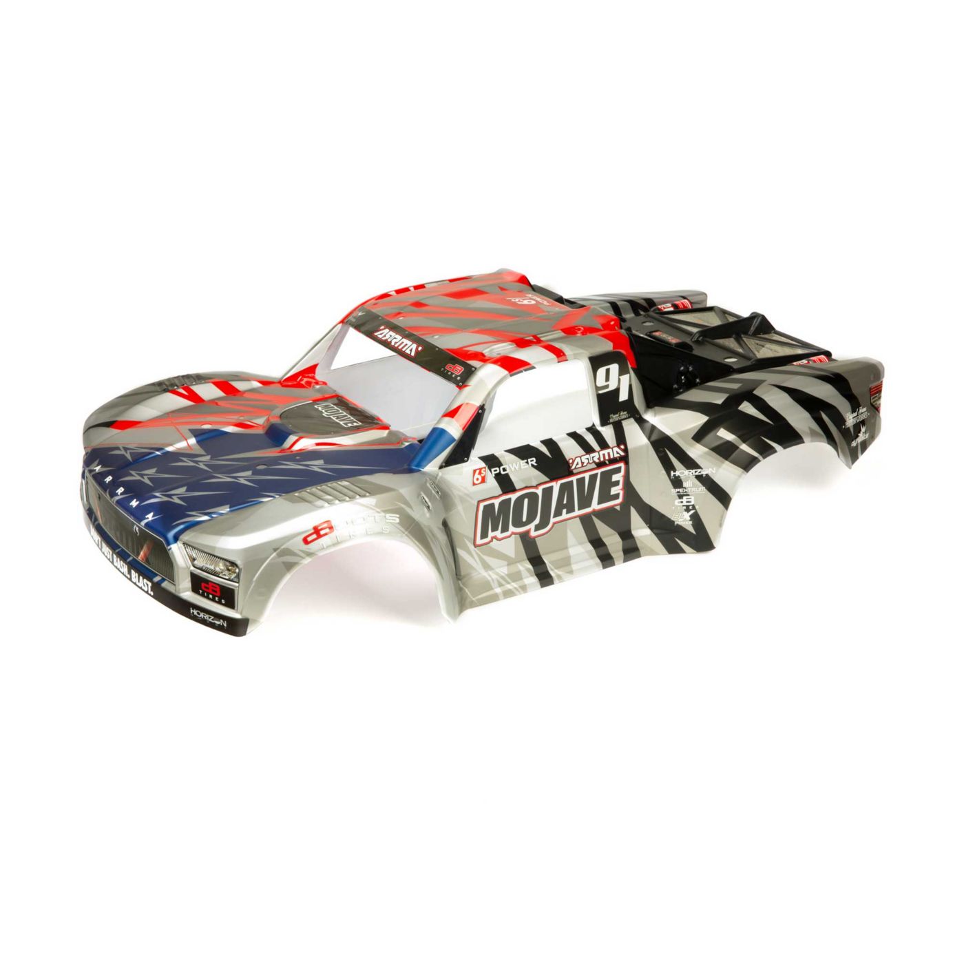Arrma ARA411005 MOJAVE 6S BLX Finished Body (Sliver/Red)