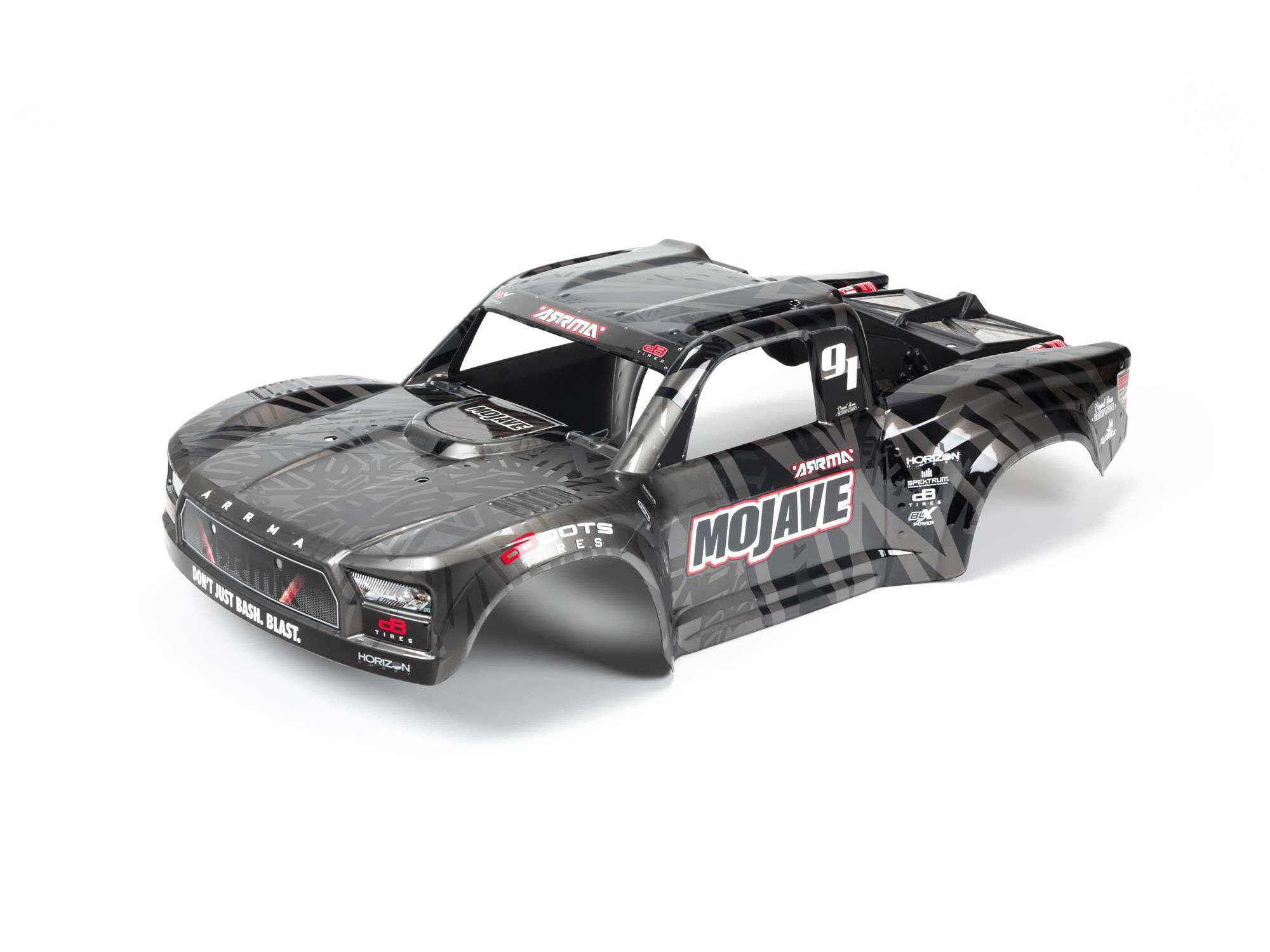 Arrma ARA411006 MOJAVE 1/7 EXB Painted Decaled Trimmed Body Black