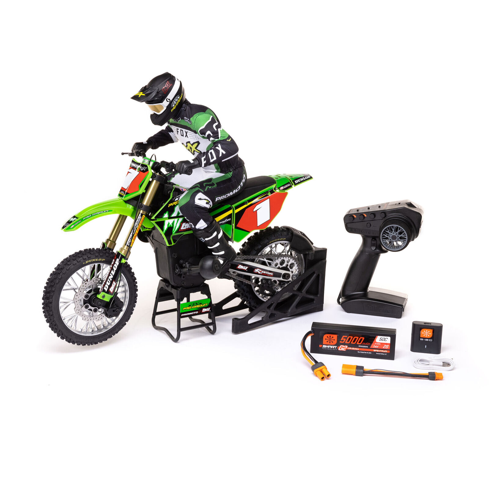 Losi 1/4 Promoto-MX Motorcycle RTR with Battery and Charger, Pro Circuit - 19