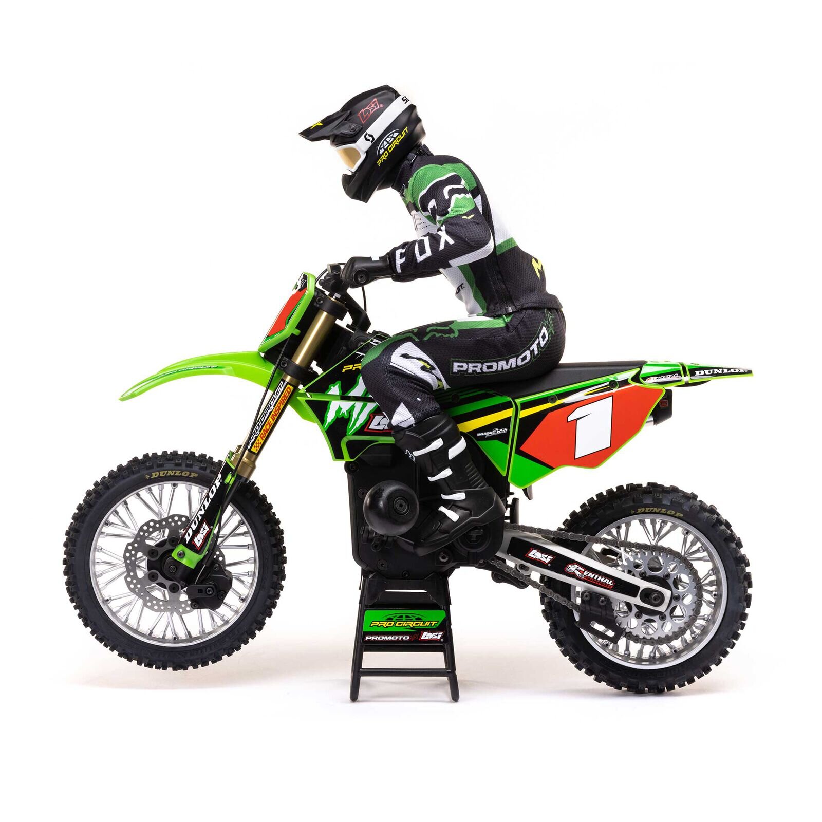 Losi 1/4 Promoto-MX Motorcycle RTR with Battery and Charger, Pro Circuit - 4