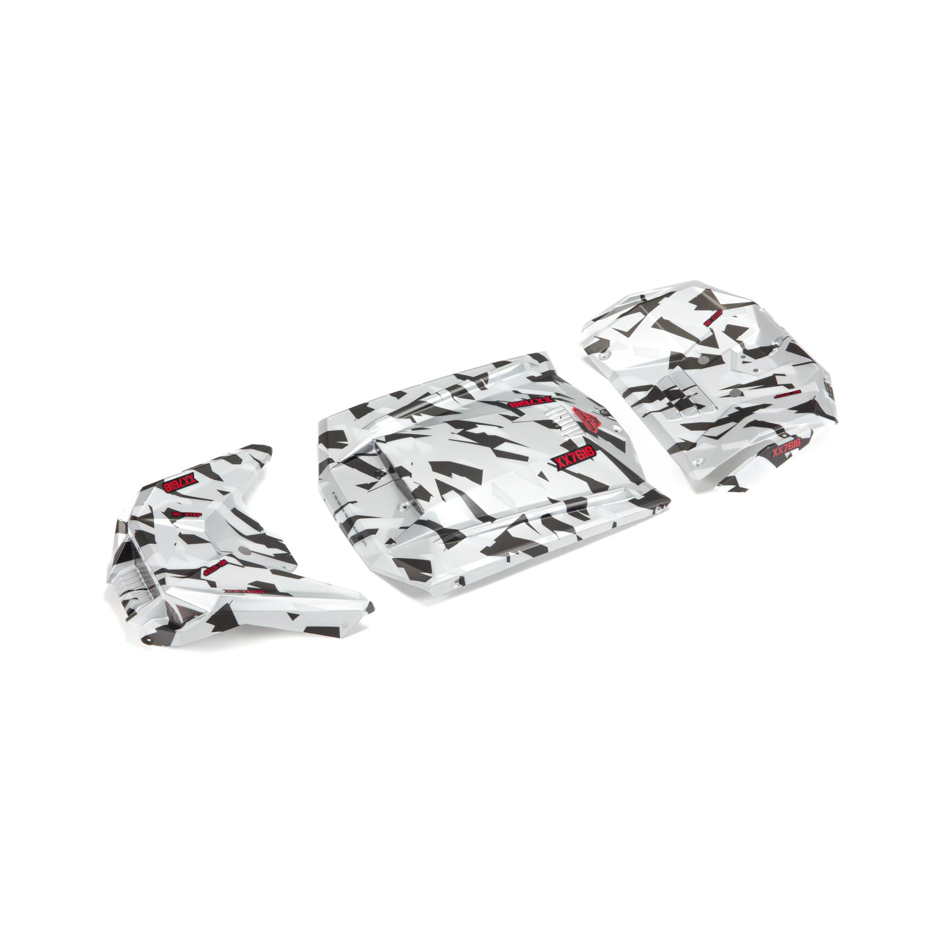 Arrma ARA411022 FIRETEAM Exterior Body Panels Painted White Camo