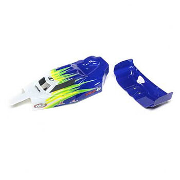 Losi LOS210019 Body, Wing, Blue/White: Mini-B