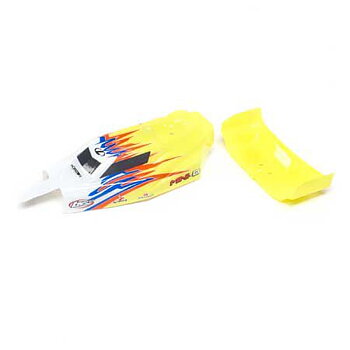 Losi LOS210023 Body, Wing, Yellow/White: Mini-B