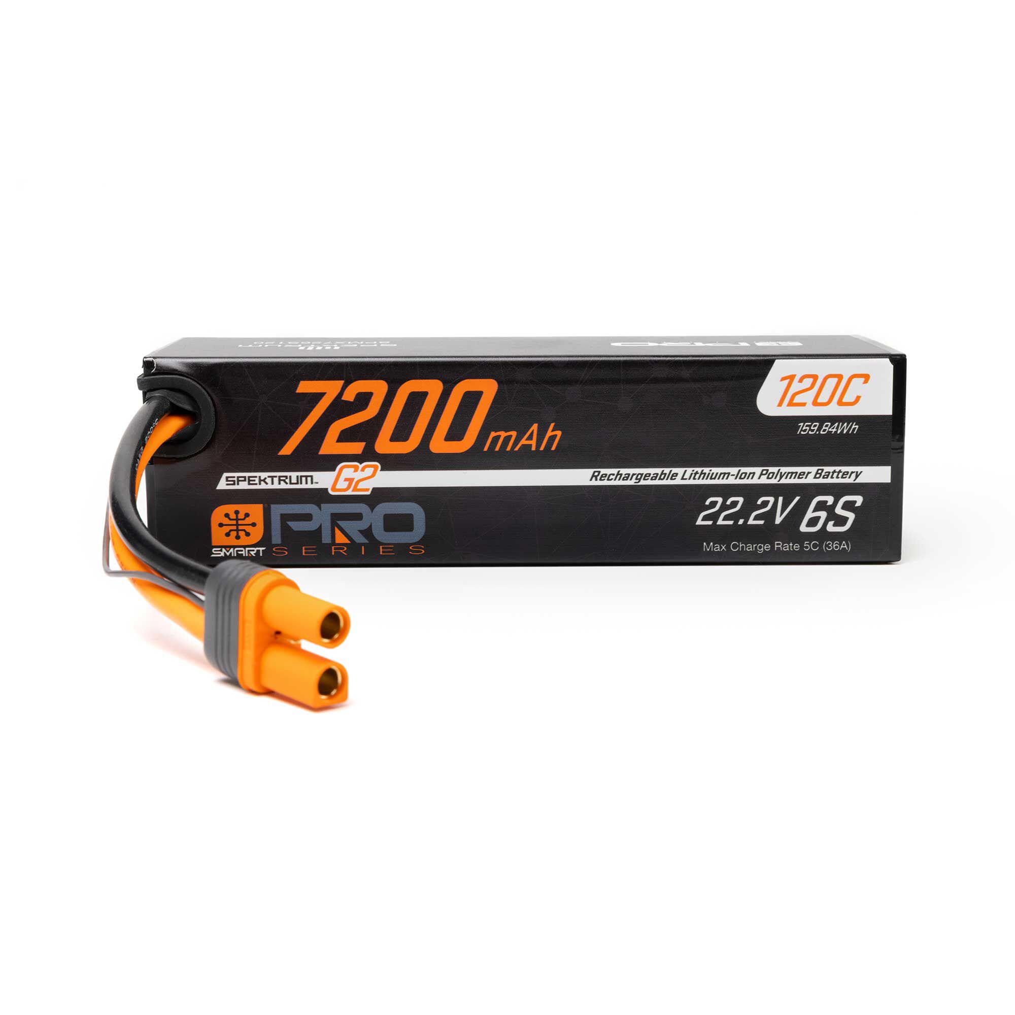 Spektrum SPMX726S120 22.2V 7200mAh 6S 120C Smart G2 LiPo: IC5 - 5