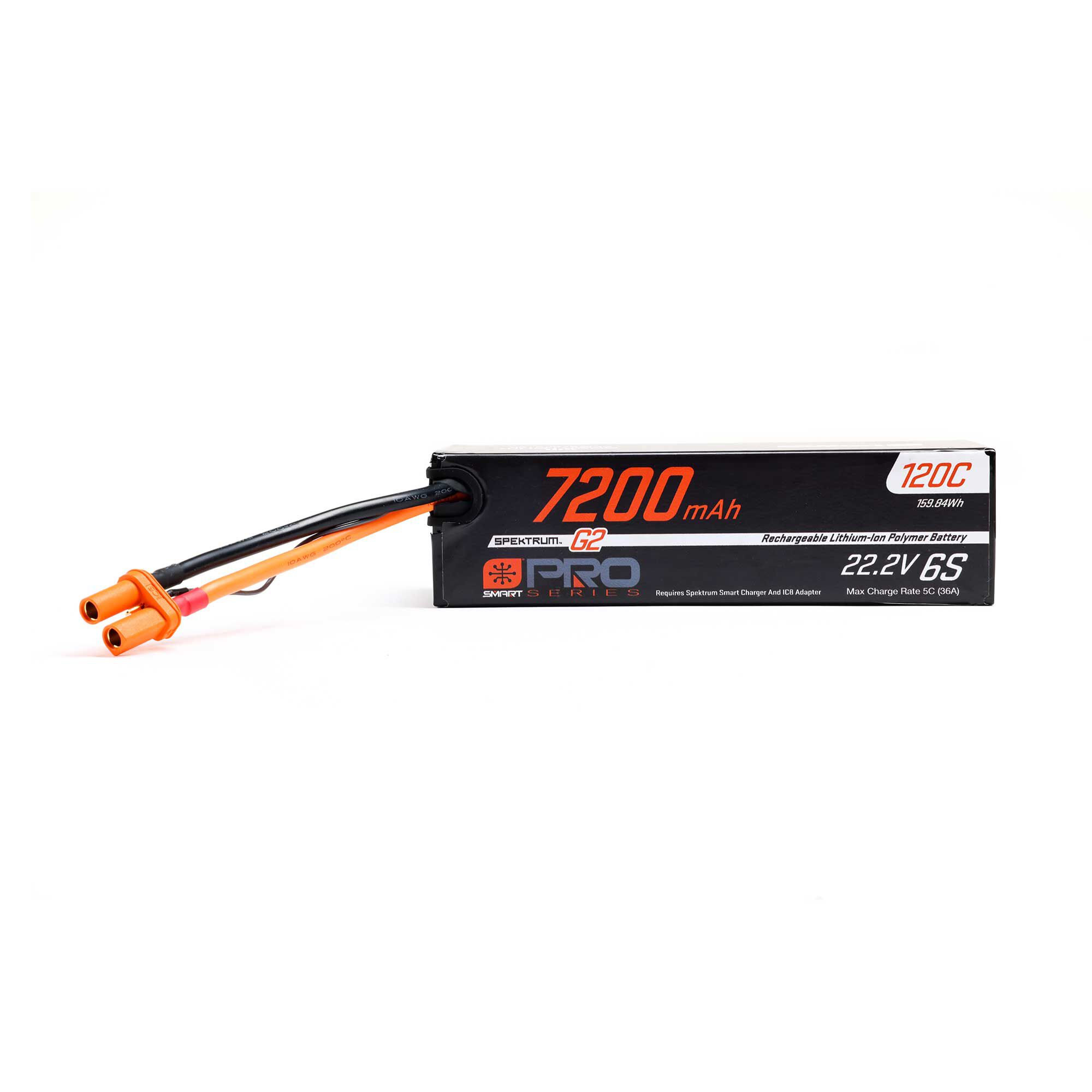 Spektrum SPMX726S120 22.2V 7200mAh 6S 120C Smart G2 LiPo: IC5 - 3