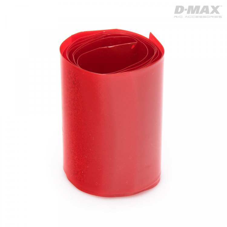 DynoMAX B9222 Krympslang Röd Transparent D41/B64mm x 1m - 2
