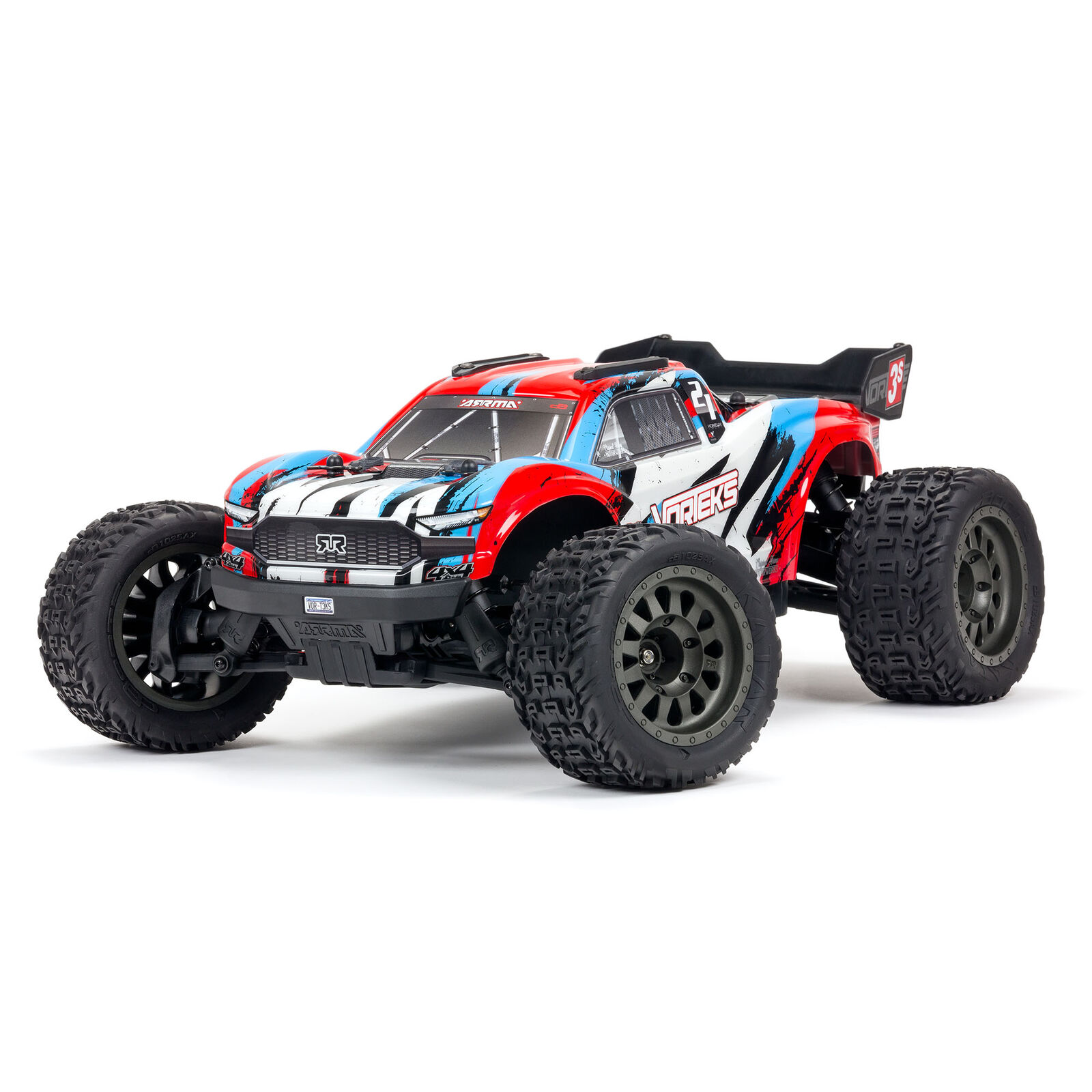 Arrma Vorteks 4x4 3S BLX 1/10 4WD Stadium Truck Röd