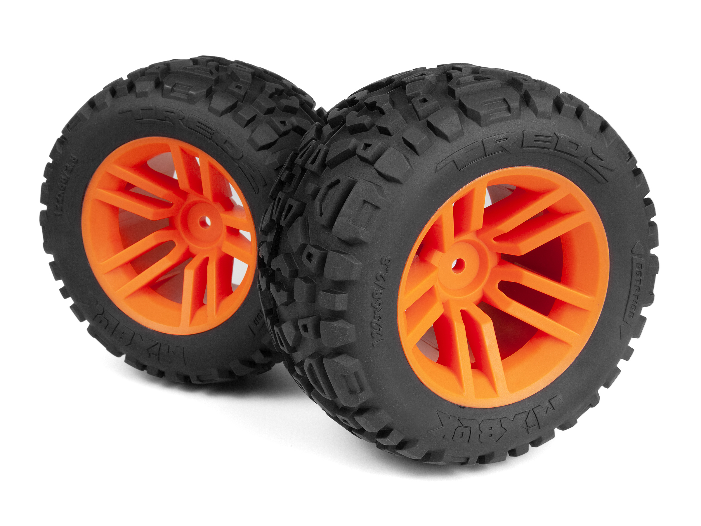 Maverick RC MV150684 Mounted MixBlok Tire on XT Wheel (Orange/2pcs)