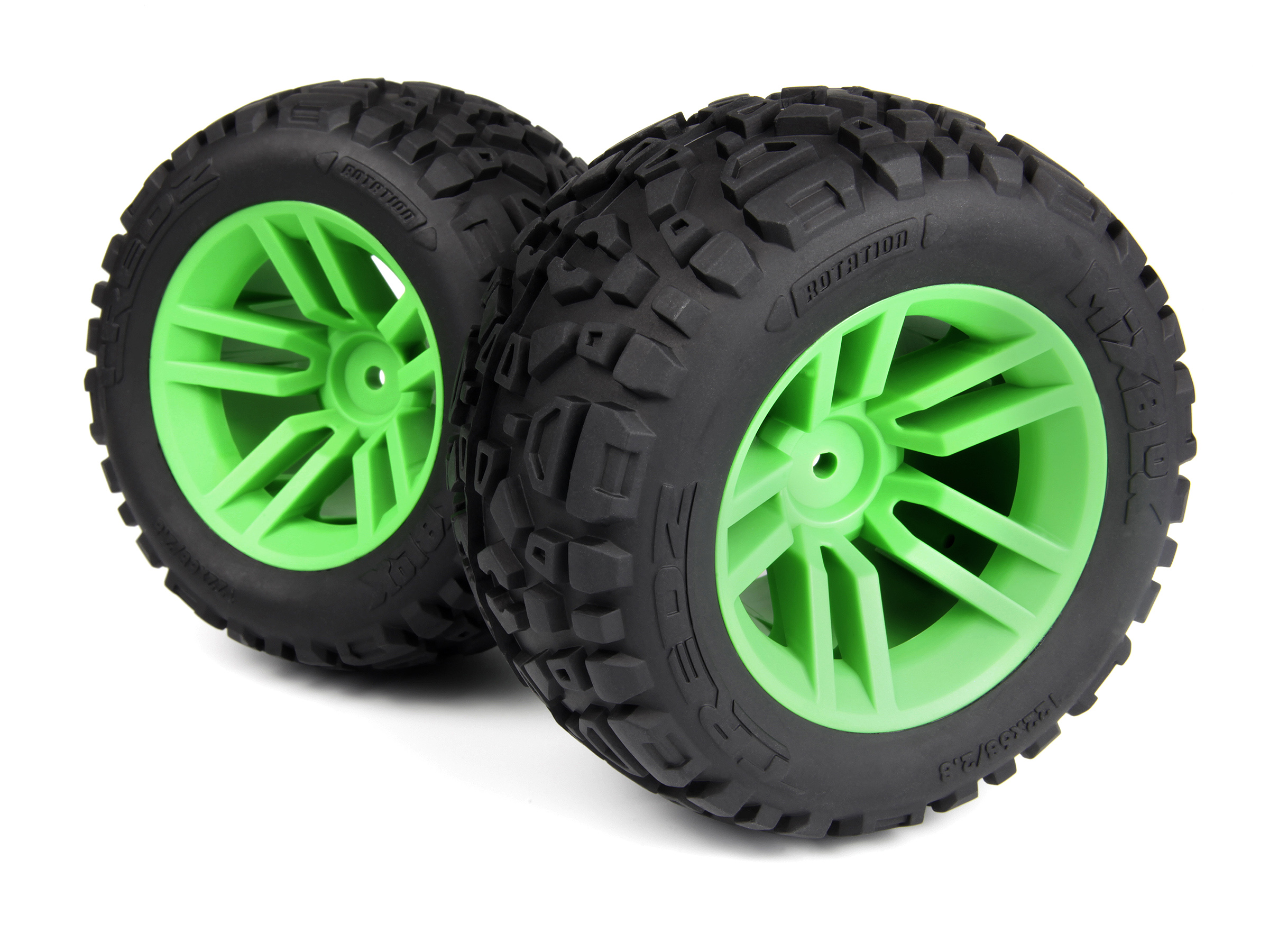 Maverick RC MV150685 Mounted MixBlok Tire on XT Wheel (Green/2pcs)