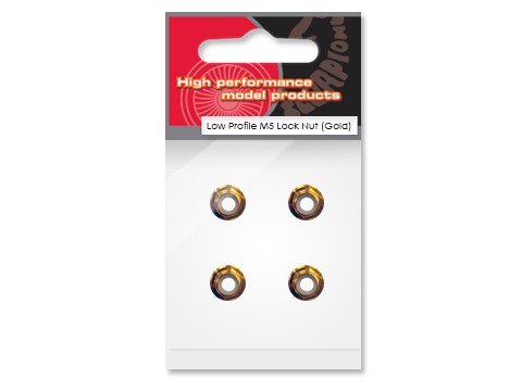 Scorpion Low Profile M5 Lock Nut (set of 4 CCW - Gold)