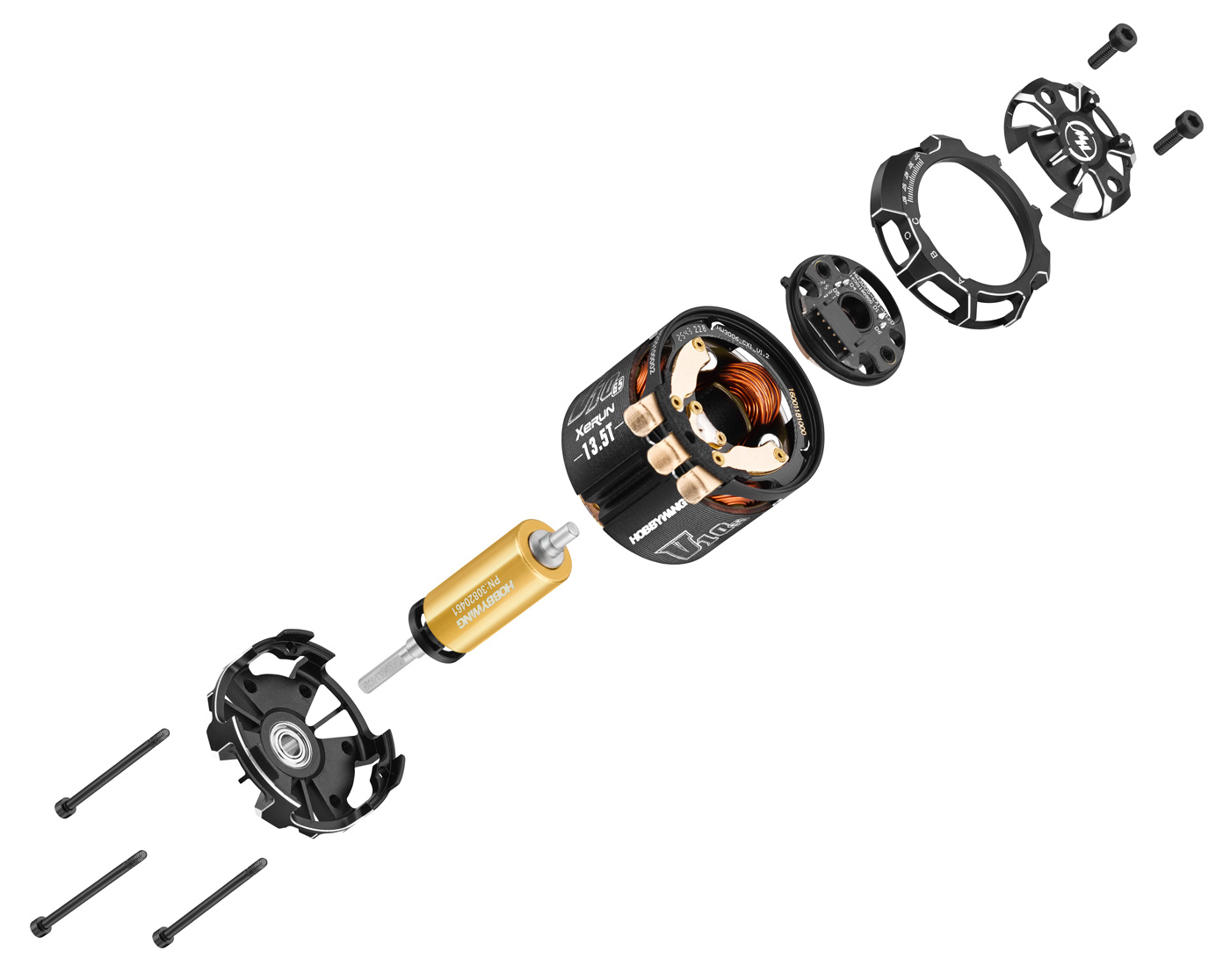 Hobbywing 30401762 Motor XeRun V10 13.5T Black G5 Stock - 7