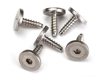 Screws 2.6x8mm Self-tapping Flathead Hex Socket (6)