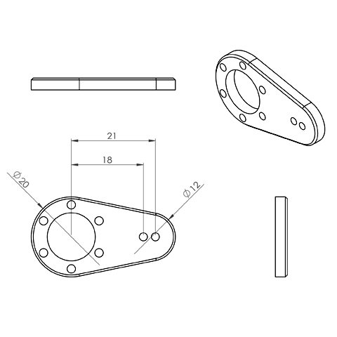 Metal Single horn Pack(20*37mm)(For HBL8X0, HBL380) - 2