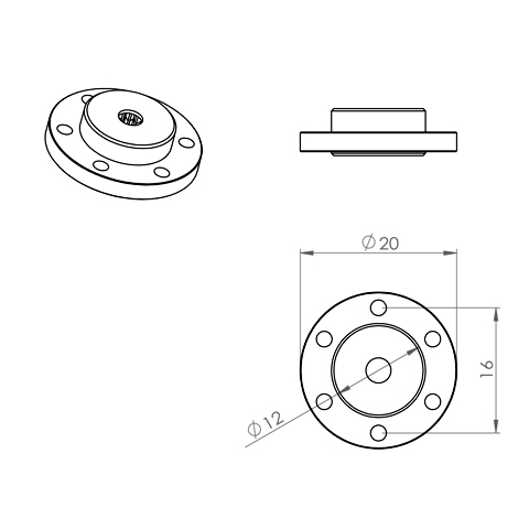 Metal Hub package (for HBL8X0, HBL380 ) - 2