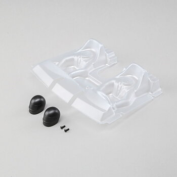 Losi LOS230020 Interior Set with Helmets, Clear: Baja Rey