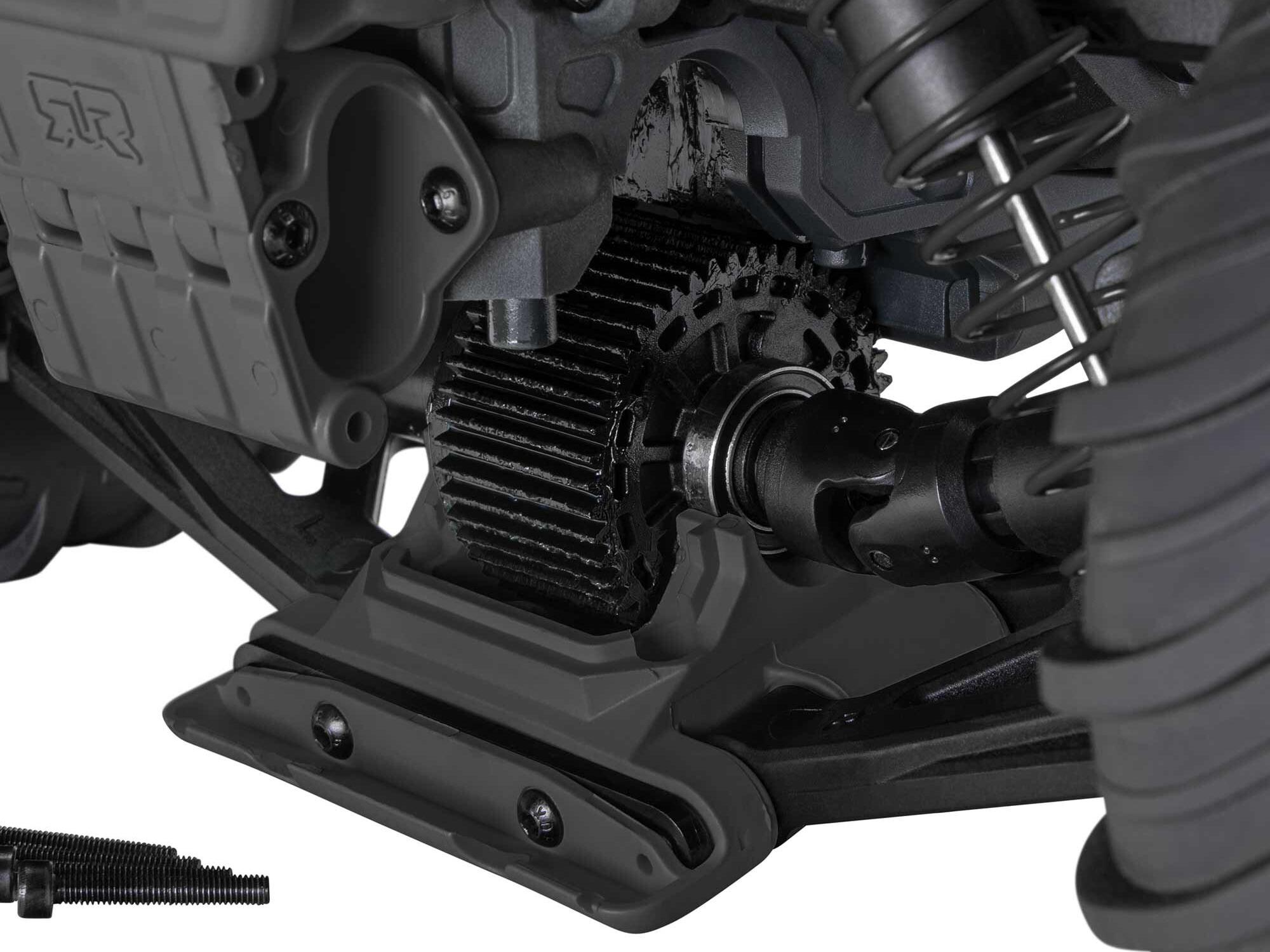 Arrma ARA3230SKT1 1/10 GORGON 2WD RTA Kit Brushed Monster Truck (Battery & Charger Included), Gun Metal - 7