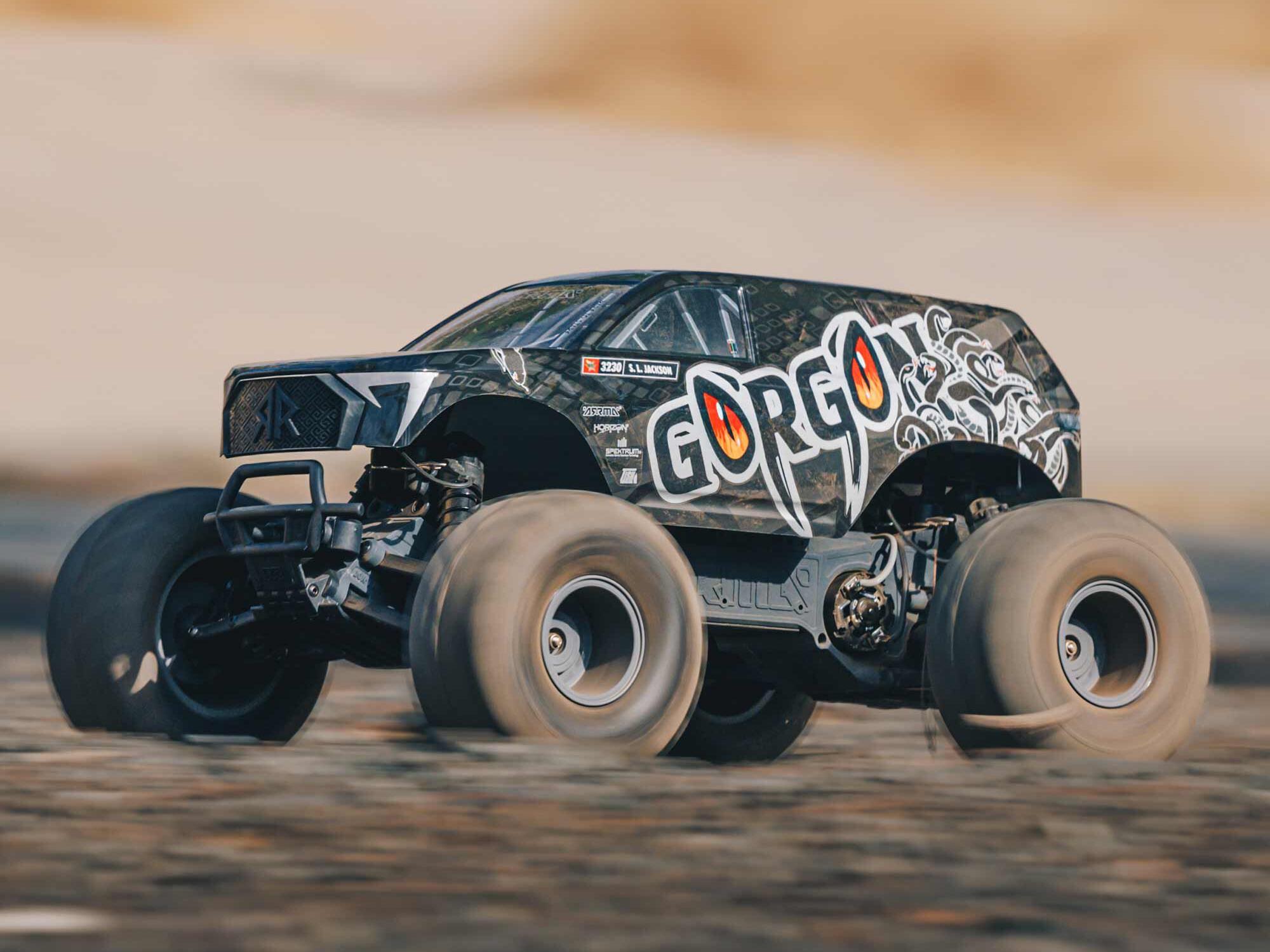 Arrma ARA3230SKT1 1/10 GORGON 2WD RTA Kit Brushed Monster Truck (Battery & Charger Included), Gun Metal - 22
