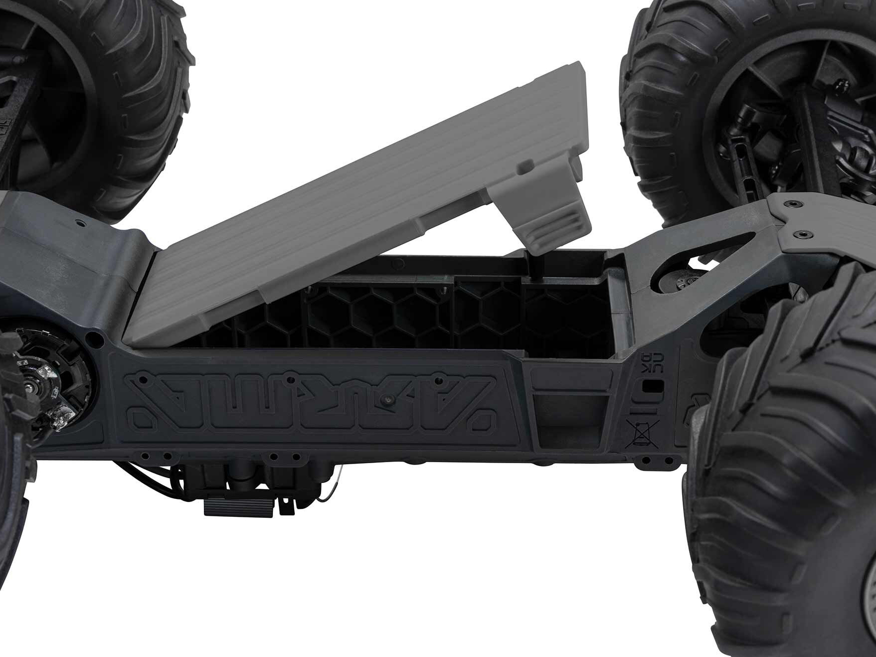 Arrma ARA3230SKT1 1/10 GORGON 2WD RTA Kit Brushed Monster Truck (Battery & Charger Included), Gun Metal - 8