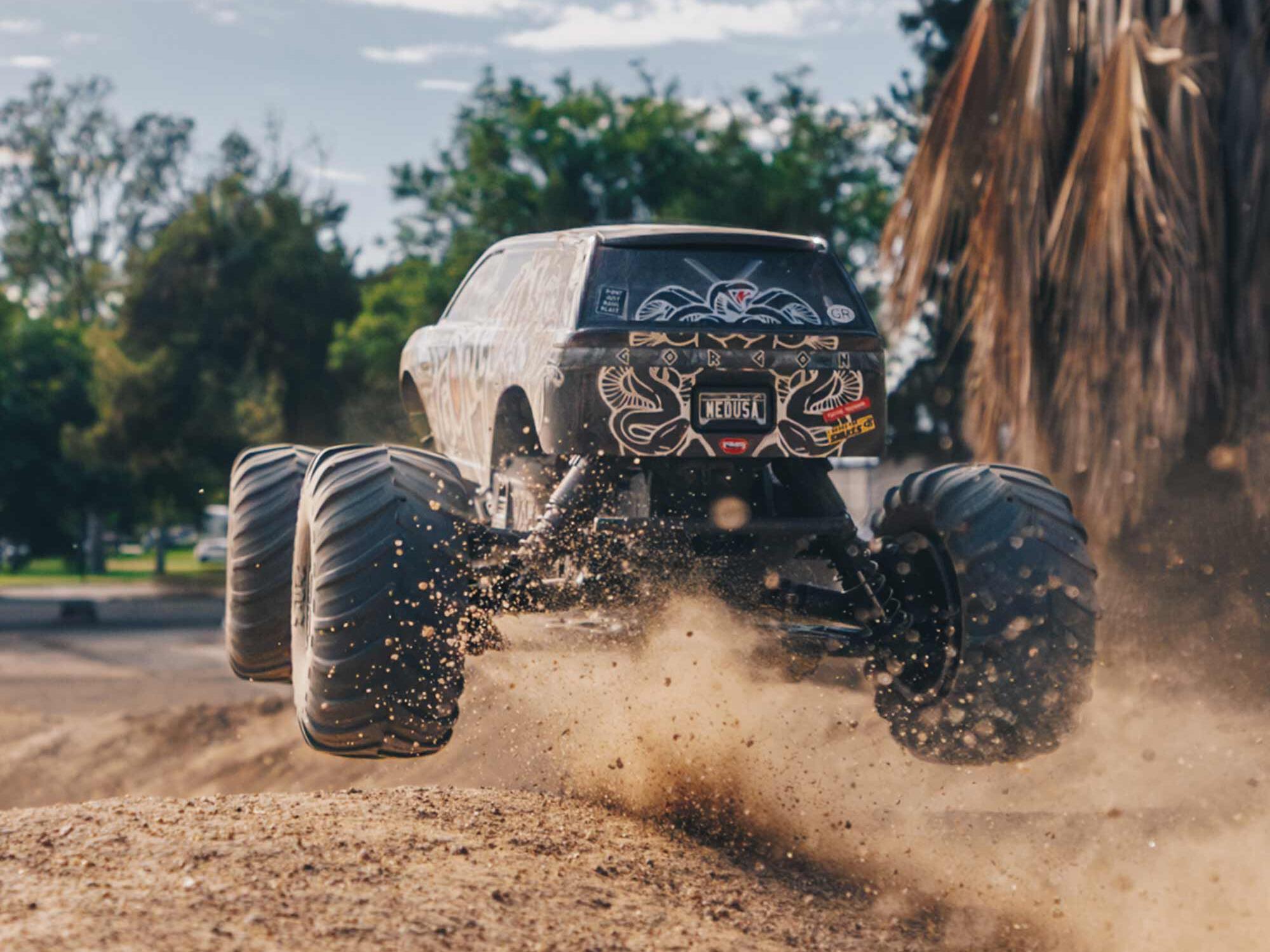Arrma ARA3230SKT1 1/10 GORGON 2WD RTA Kit Brushed Monster Truck (Battery & Charger Included), Gun Metal - 20