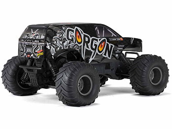 Arrma ARA3230SKT1 1/10 GORGON 2WD RTA Kit Brushed Monster Truck (Battery & Charger Included), Gun Metal