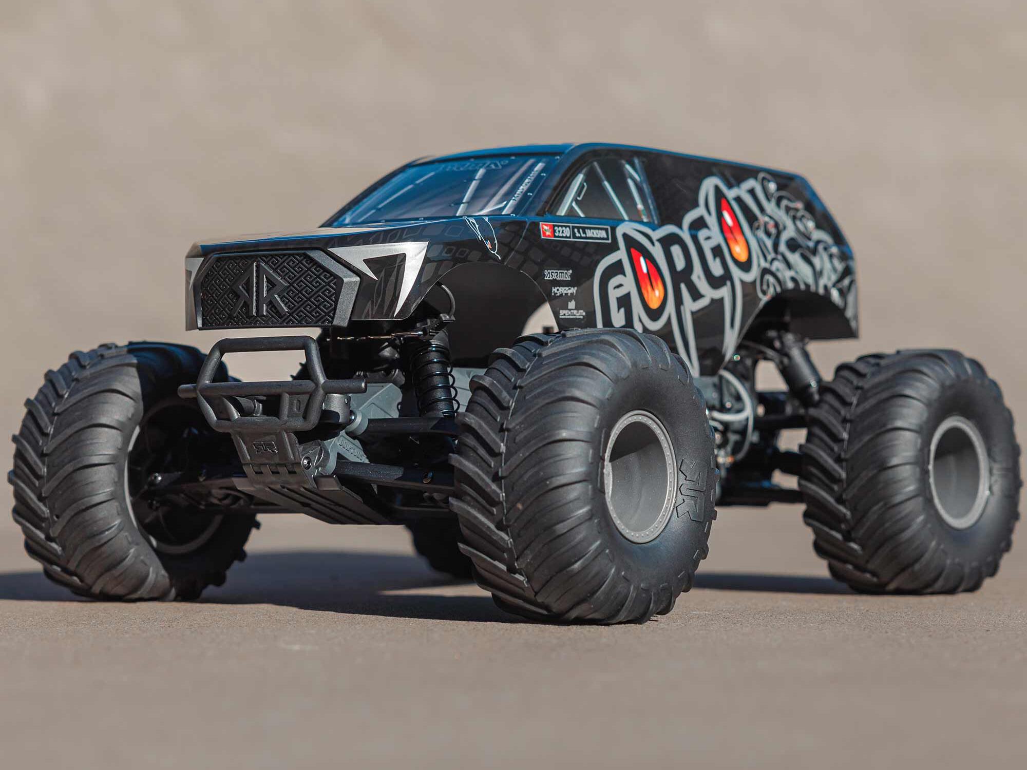 Arrma ARA3230SKT1 1/10 GORGON 2WD RTA Kit Brushed Monster Truck (Battery & Charger Included), Gun Metal - 23