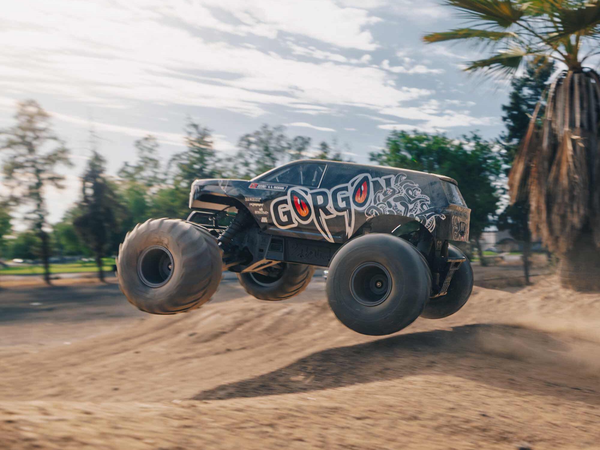 Arrma ARA3230SKT1 1/10 GORGON 2WD RTA Kit Brushed Monster Truck (Battery & Charger Included), Gun Metal - 19