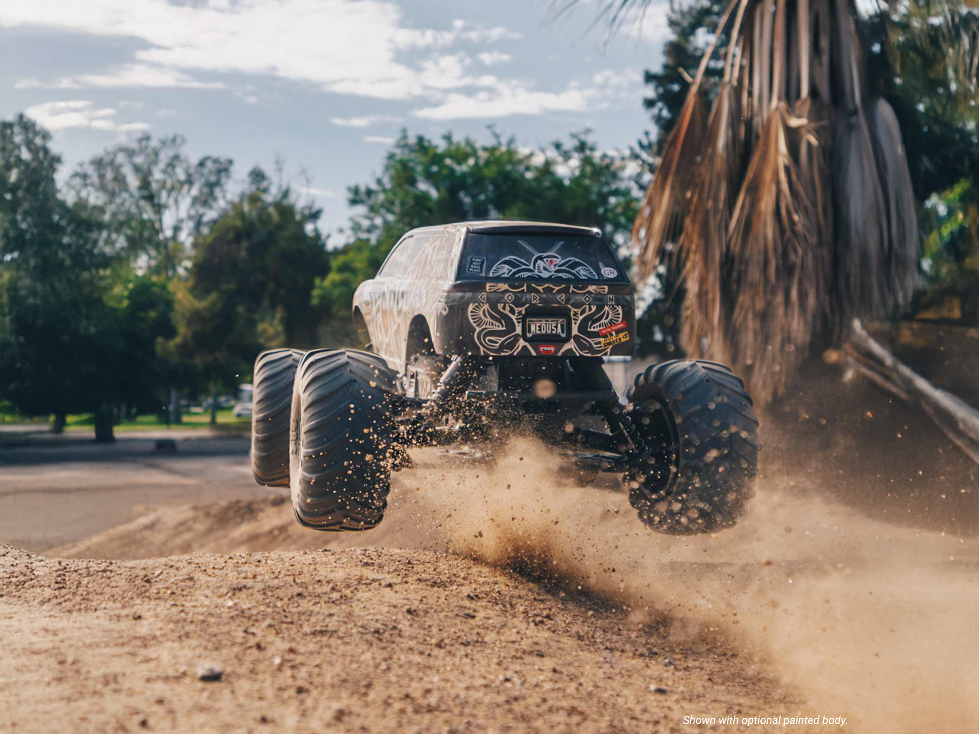 Arrma ARA3230SKT2 GORGON 2WD RTA Kit Brushed Monster Truck (Battery & Charger Included), Clear - 16