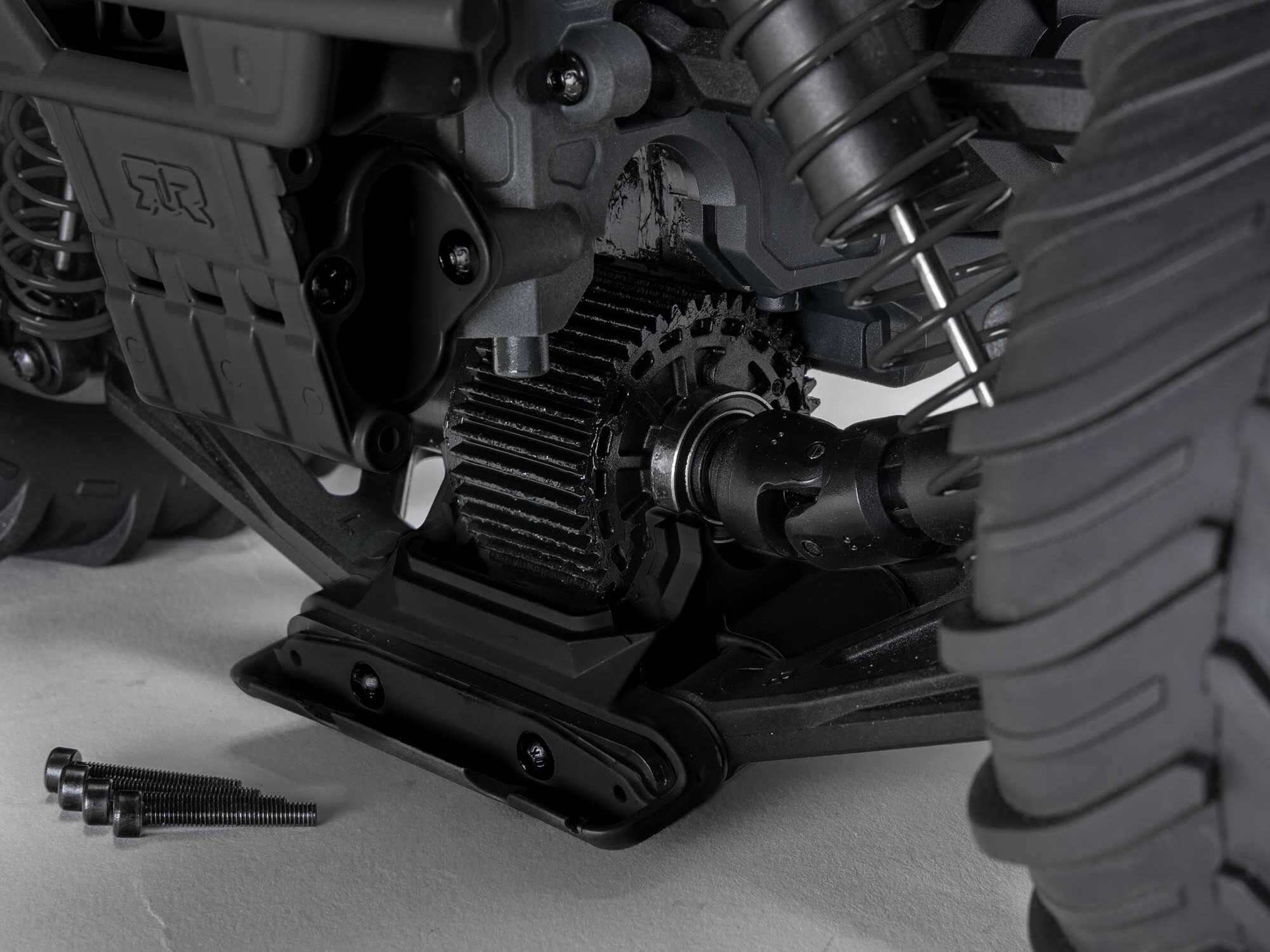 Arrma ARA3230SKT2 GORGON 2WD RTA Kit Brushed Monster Truck (Battery & Charger Included), Clear - 11