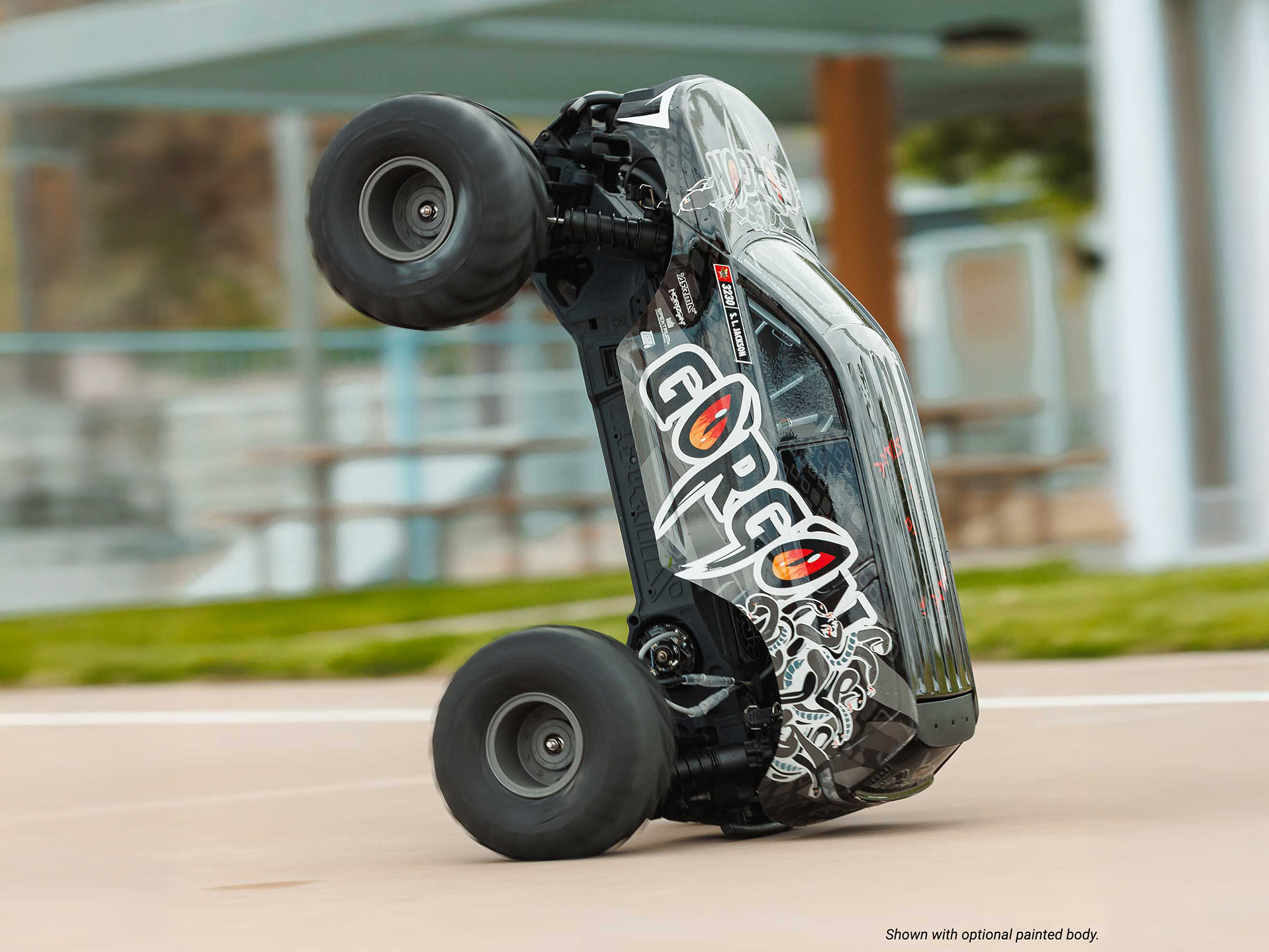 Arrma ARA3230SKT2 GORGON 2WD RTA Kit Brushed Monster Truck (Battery & Charger Included), Clear - 18