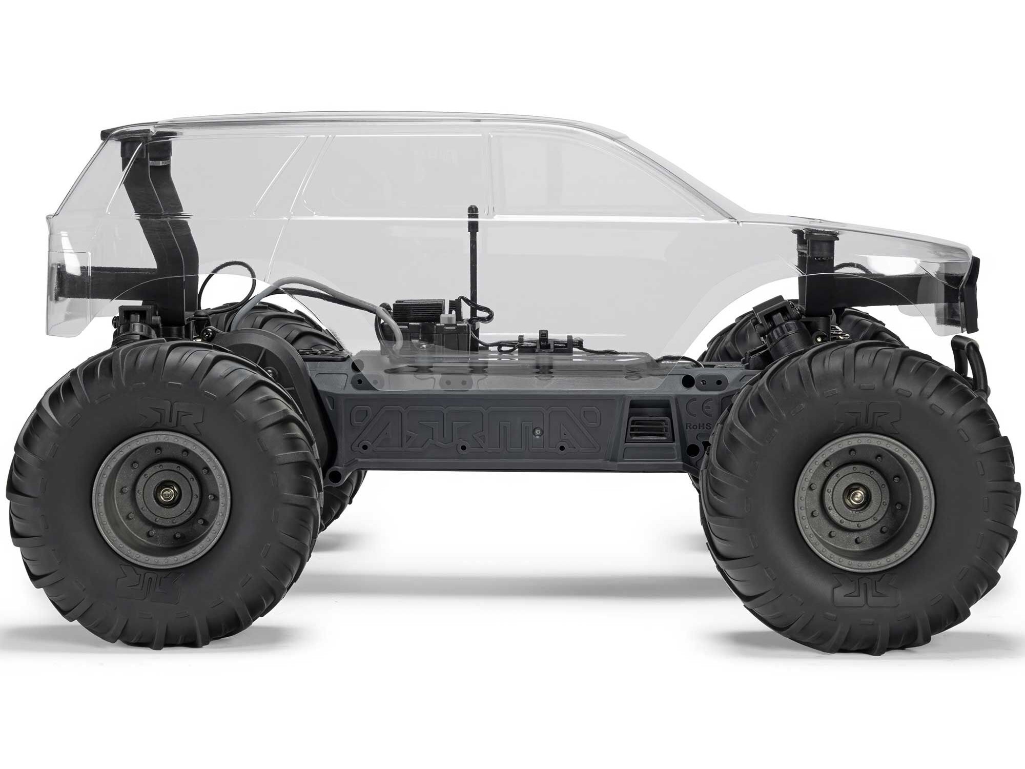 Arrma ARA3230SKT2 GORGON 2WD RTA Kit Brushed Monster Truck (Battery & Charger Included), Clear - 6