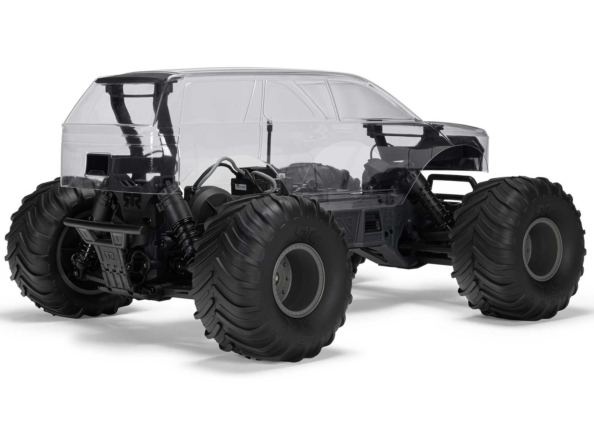 Arrma ARA3230SKT2 GORGON 2WD RTA Kit Brushed Monster Truck (Battery & Charger Included), Clear - 4