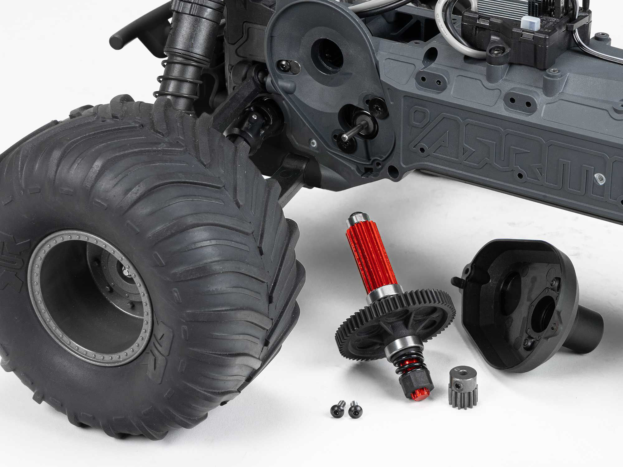 Arrma ARA3230SKT2 GORGON 2WD RTA Kit Brushed Monster Truck (Battery & Charger Included), Clear - 14
