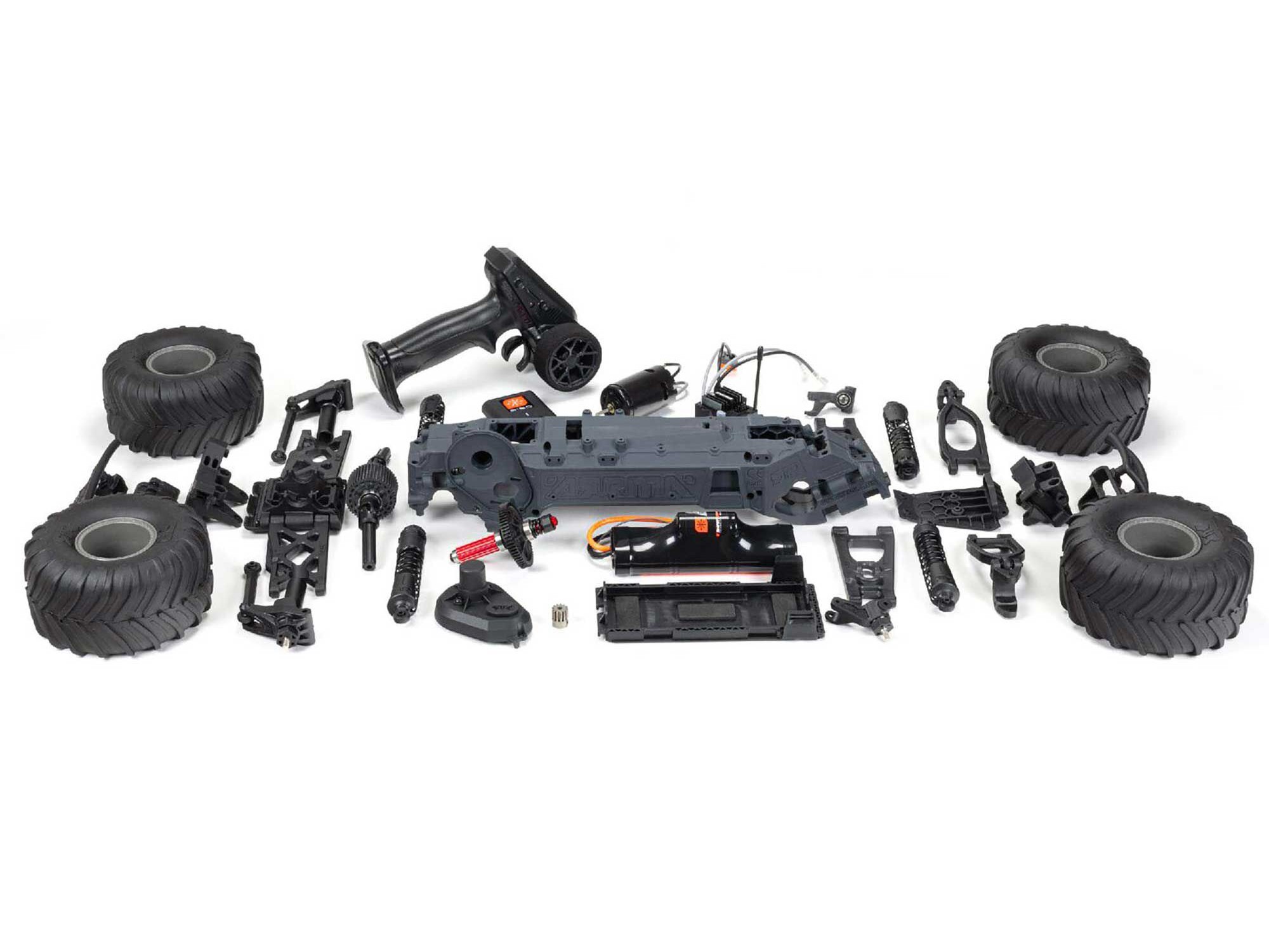Arrma ARA3230SKT2 GORGON 2WD RTA Kit Brushed Monster Truck (Battery & Charger Included), Clear - 15