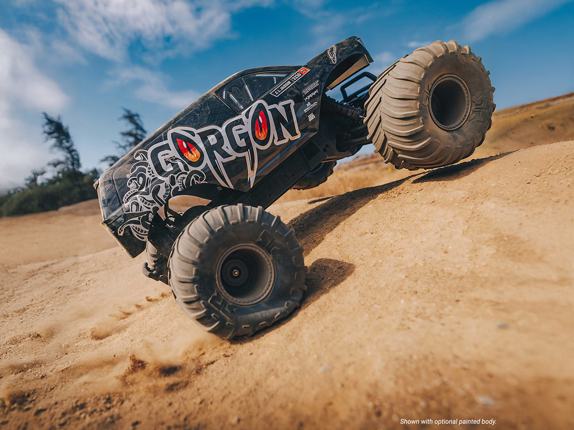 Arrma ARA3230SKT2 GORGON 2WD RTA Kit Brushed Monster Truck (Battery & Charger Included), Clear - 17